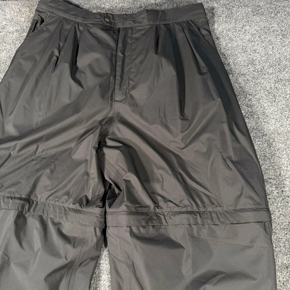 FootJoy DryJoys Golf Rain Pants Mens XL Black Convertible Zip Off Shorts Water R